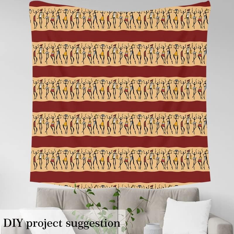 Feelyou The Yard – Tela temática de mujer africana, tela de tapicería con patrón africano para sillas, tela decorativa de estilo exótico tradicional