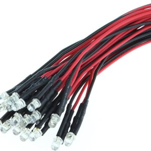 20pcs 0.118 in pre cableado LED, blanco DC3-5V lente transparente, diodos emisores de luz 20pcs 0.118 in pre cableado LED, blanco DC3-5V lente transparente, diodos emisores de luz