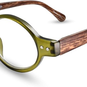 2SeeLife Lentes de lectura redondos retro pequeños y verdes, para hombres y mujeres, para lucir vintage con visión clara, lectores resistentes y 2SeeLife Lentes de lectura redondos retro pequeños y verdes, para hombres y mujeres, para lucir vintage con visión clara, lectores resistentes y