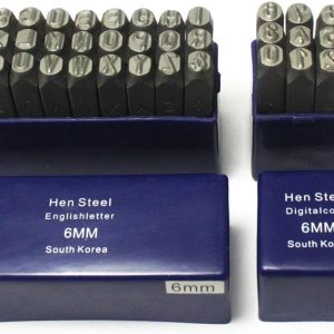 Oudtinx Juego de sellos de números y letras (36 piezas de punzónA-Z y 0-9) metal de acero al carbono endurecido de grado industrial, caracteres de Oudtinx Juego de sellos de números y letras (36 piezas de punzónA-Z y 0-9) metal de acero al carbono endurecido de grado industrial, caracteres de