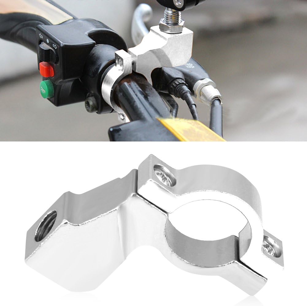 aqxreight – Soporte de espejo para manillar, soporte de espejo retrovisor de motocicleta de 0.394 in, soporte para adaptador de espejo de montaje en