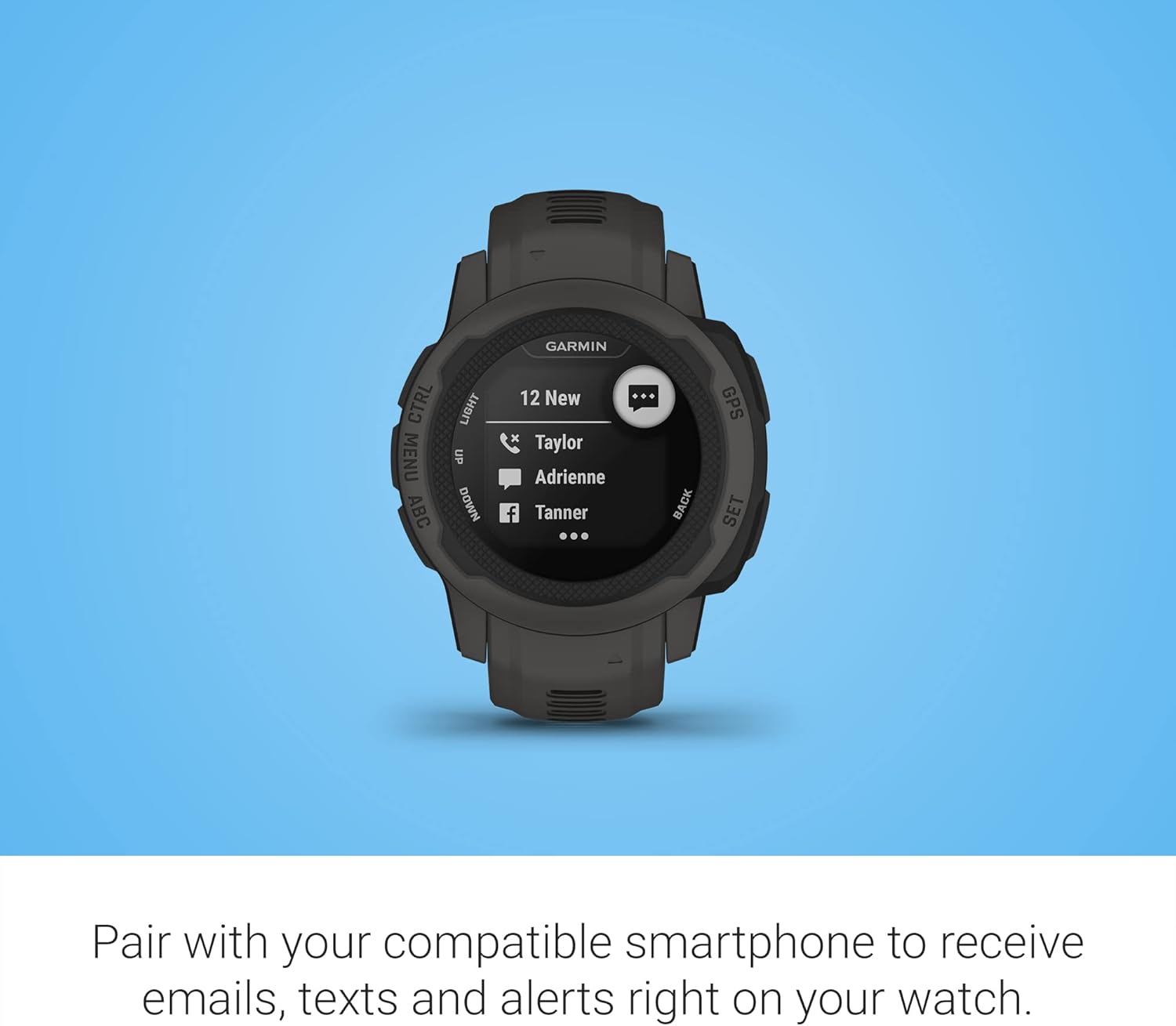 Garmin Instinct 2S, reloj resistente para exteriores de menor tamaño con GPS, fabricado para todos los elementos, con soporte multi-GNSS,