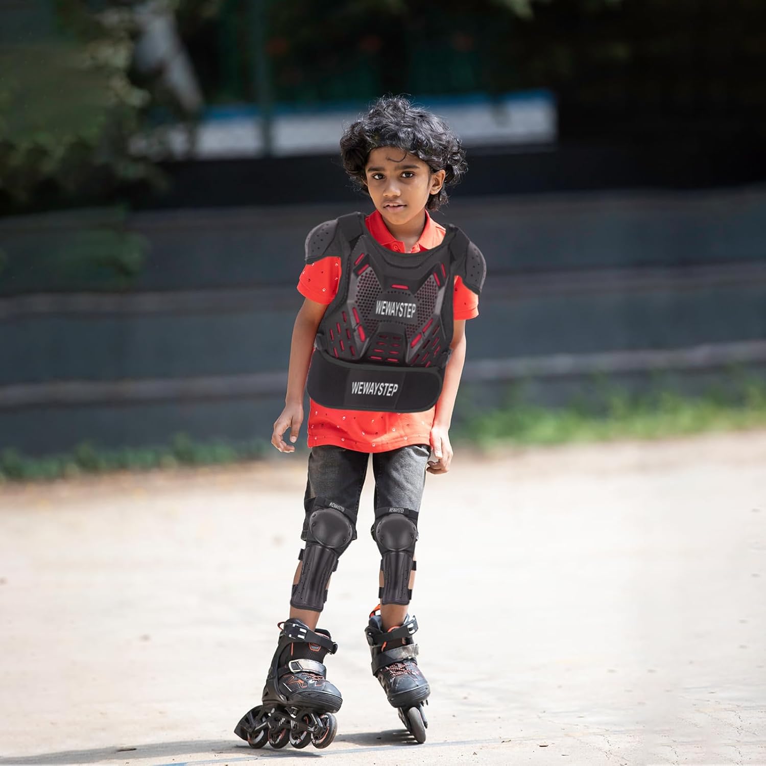 Armadura de motocicleta para niños, protector de pecho para niños, equipo de protección de motocicleta, chaleco de armadura corporal, rodilleras,