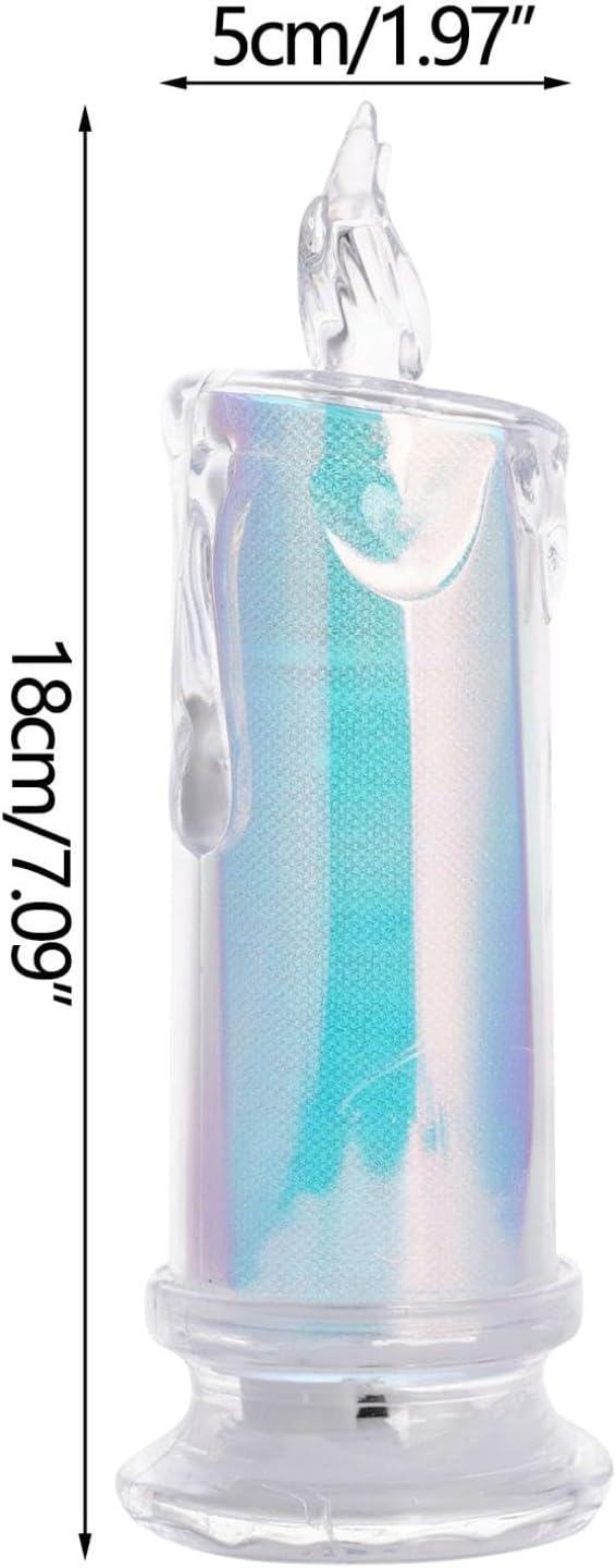 Paquete de 2 velas falsas sin llama, velas LED decorativas, funciona con pilas, para centro de mesa, decoración de lámpara de vela para Navidad,