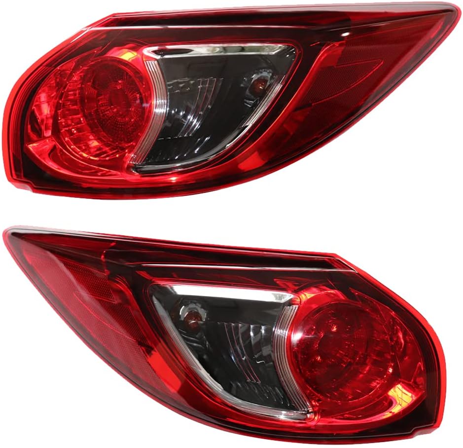 Luz trasera halógena, luz trasera exterior del lado del conductor y del pasajero para Mazda CX5 CX-5 2013-2016 lámpara de freno (luz trasera lateral