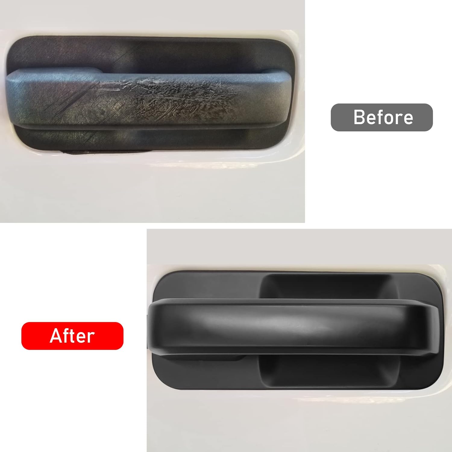 Moonlinks Compatible con manija de puerta exterior Ford F150, reemplazo de manija de puerta lateral derecha, 2015-2020 F150, color negro liso