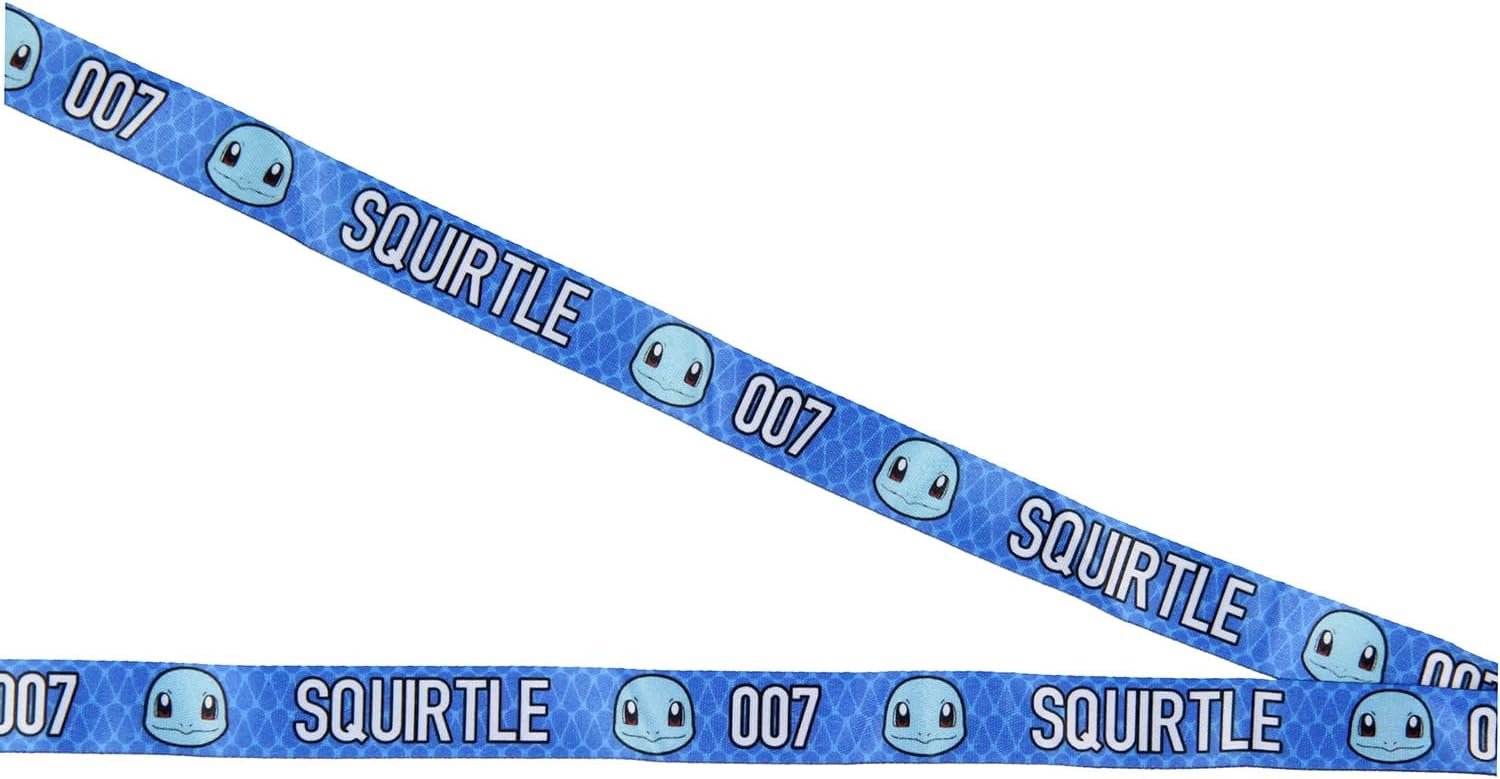 Pokemon Squirtle 007 – Soporte de goma para identificación con cordón de 2 lados