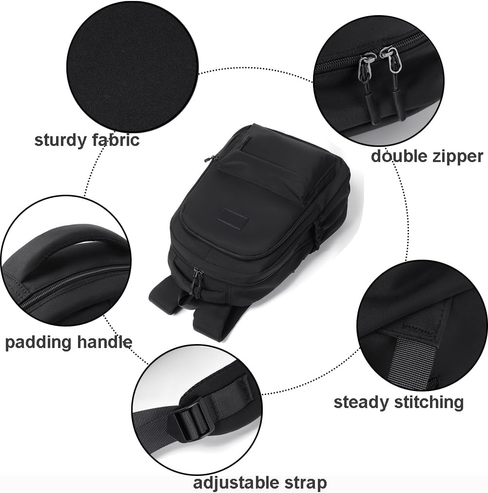 Mochila de viaje unisex para computadora portátil de 15.6 pulgadas, ligera, 25 L, mochila de gran capacidad, Gris, Mochilas de viaje