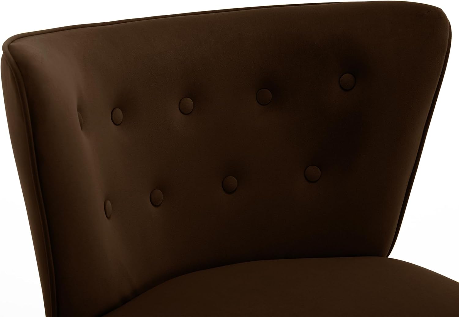 RUOVU Sillas decorativas de terciopelo modernas de mediados de siglo, sillas de sala de estar sin brazos con patas de madera, sillas de club con