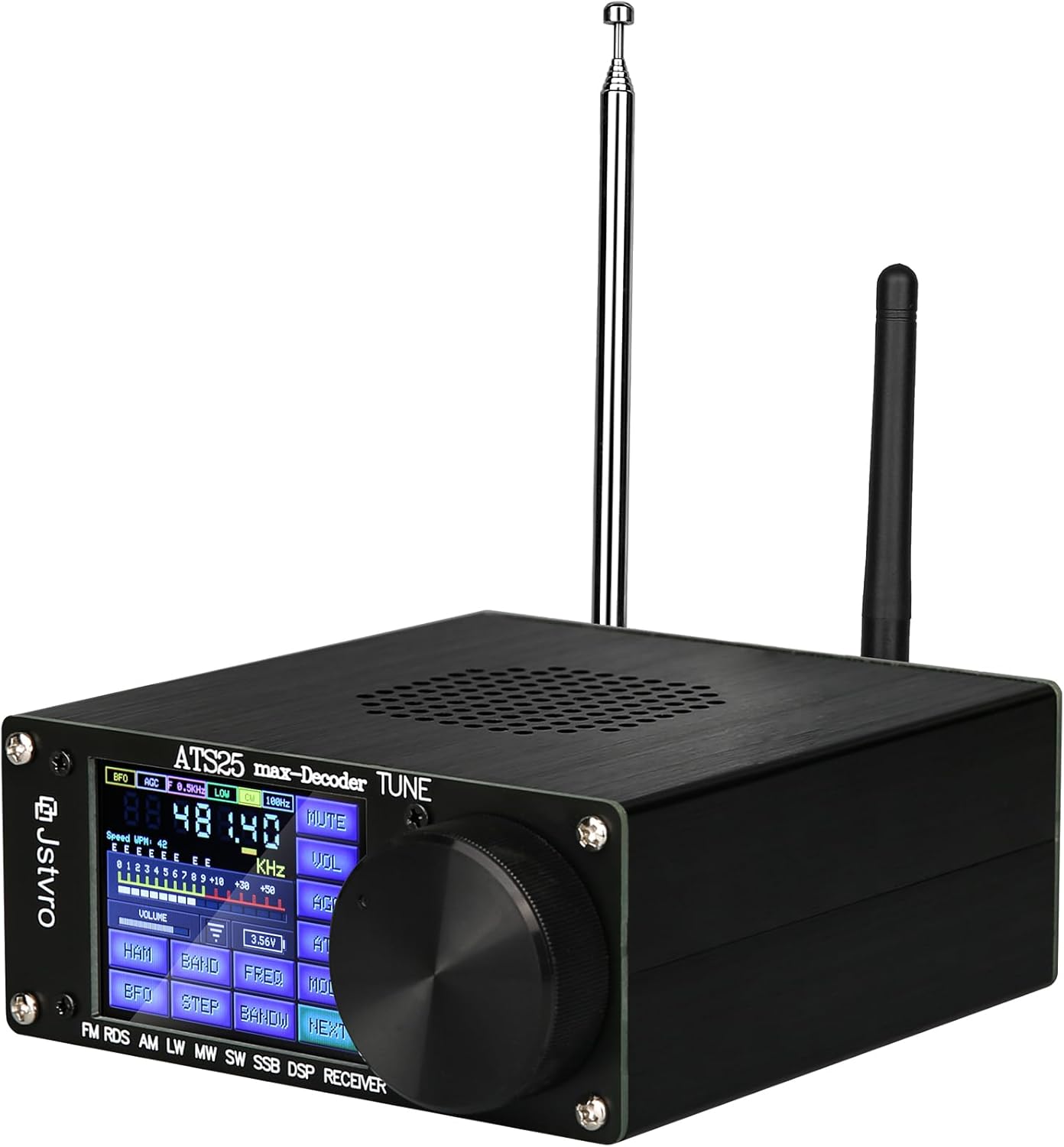 SI4732 ATS-25max-DECODER Receptor de radio V4.17 con CW, decodificación RTty, WiFi, espectro de audio y receptor DSP FM LW (MW y SW) y SSB,