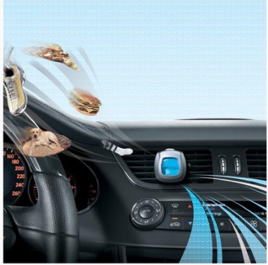 Febreze New Car- Clips de ventilación aromatizantes para automóvil, eliminadores de olores, 8 unidades