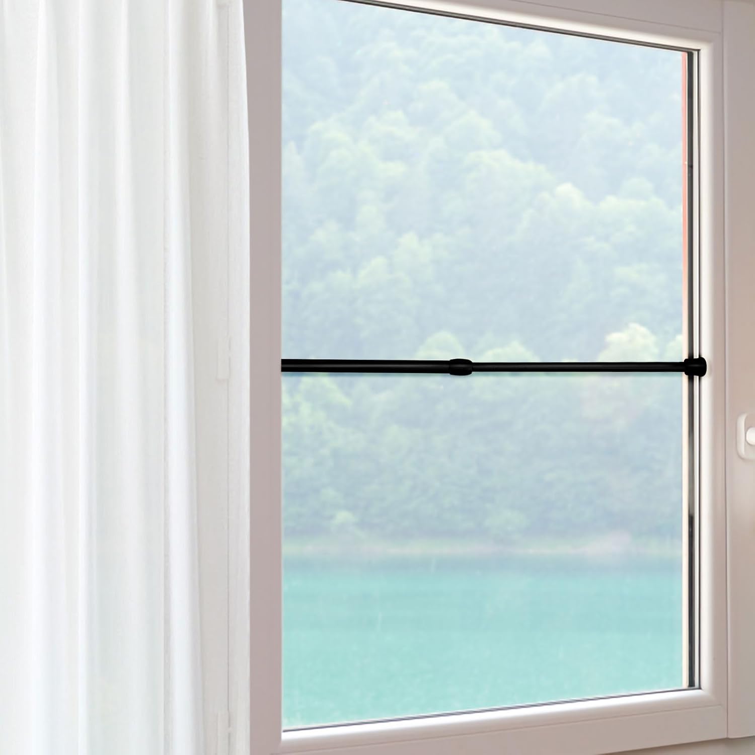 2 barras de seguridad para ventana, 15.8 pulgadas, ajustable, para puertas correderas, dispositivos de seguridad para ventanas, para mayor seguridad