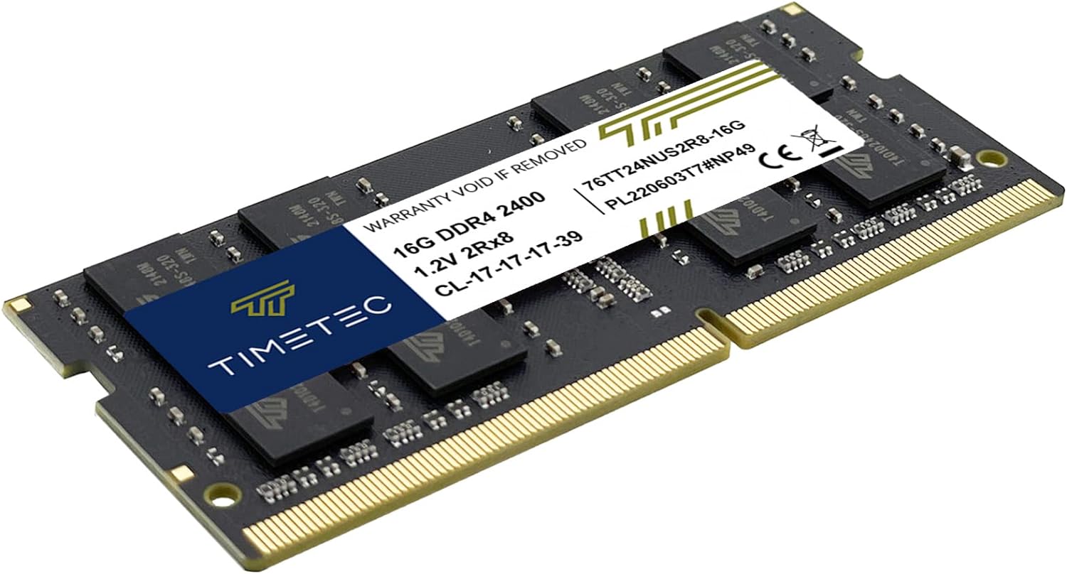 Timetec 16 GB DDR4 2400 MHz PC4-19200 sin ECC sin búfer 1.2V CL17 2Rx8 doble rango 260 pines SODIMM portátil portátil PC computadora memoria RAM