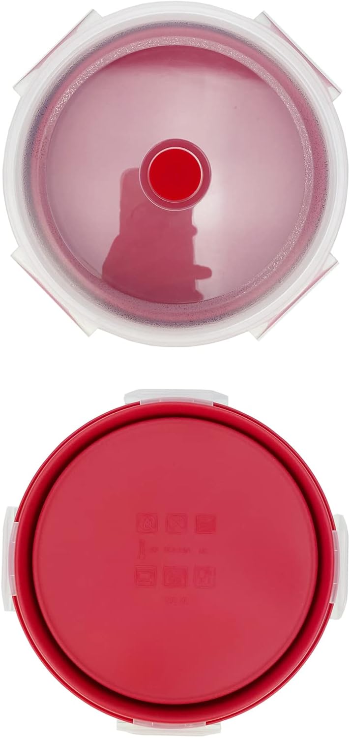 Tazón grande de 40.6fl oz con cuchara plegable, cuenco plegable con tapa, contenedor de silicona para viajes, camping, preparación de comidas y