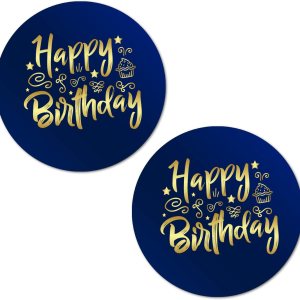 40 calcomanías de feliz cumpleaños, etiquetas redondas brillantes grandes de 2 pulgadas, ideal para fiestas de cumpleaños, caja de regalo, bolsa de 40 calcomanías de feliz cumpleaños, etiquetas redondas brillantes grandes de 2 pulgadas, ideal para fiestas de cumpleaños, caja de regalo, bolsa de