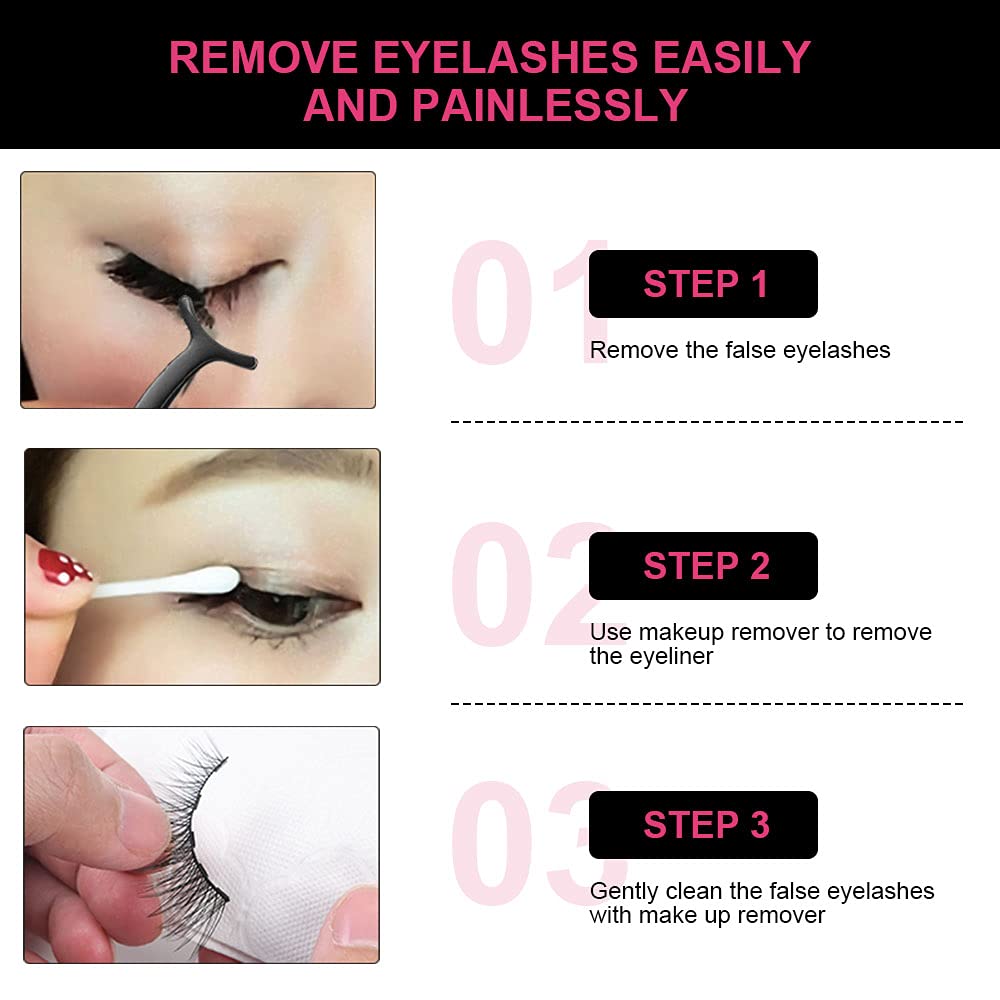 Kit de racimos de pestañas, 12 pares de pestañas postizas magnéticas reutilizables con 2 tubos, impermeable, delineador de ojos y pinzas, kit de