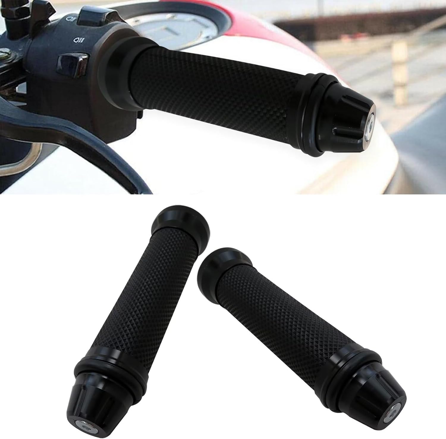 1 par de manillar de goma de gel de aluminio para motocicleta para Kawasaki Versys 650 2013-2018