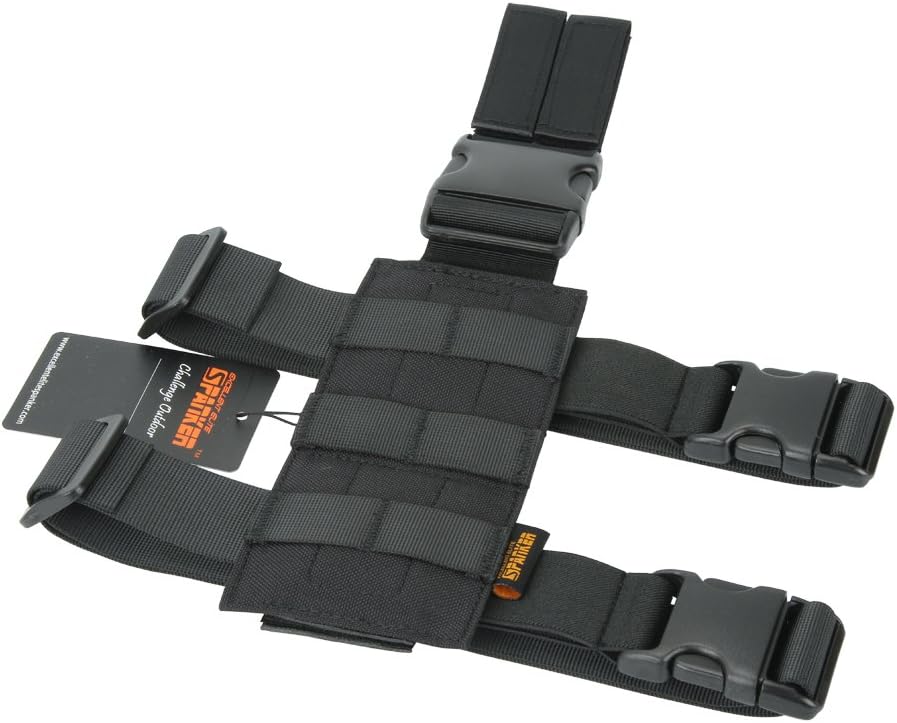EXCELLENT ELITE SPANKER Funda táctica para pierna caída, ajustable, plataforma de pierna de caída, módulo Molle, bolsa universal para pierna