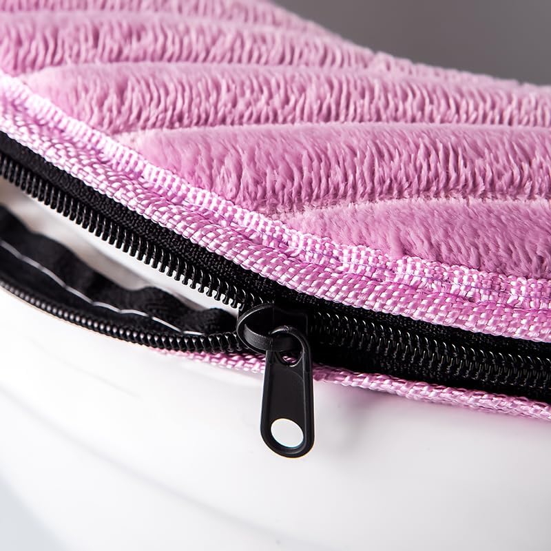 2 piezas más gruesas para asiento de inodoro con asa, cojín suave y grueso lavable, se adapta a todos los asientos de inodoro ovalados