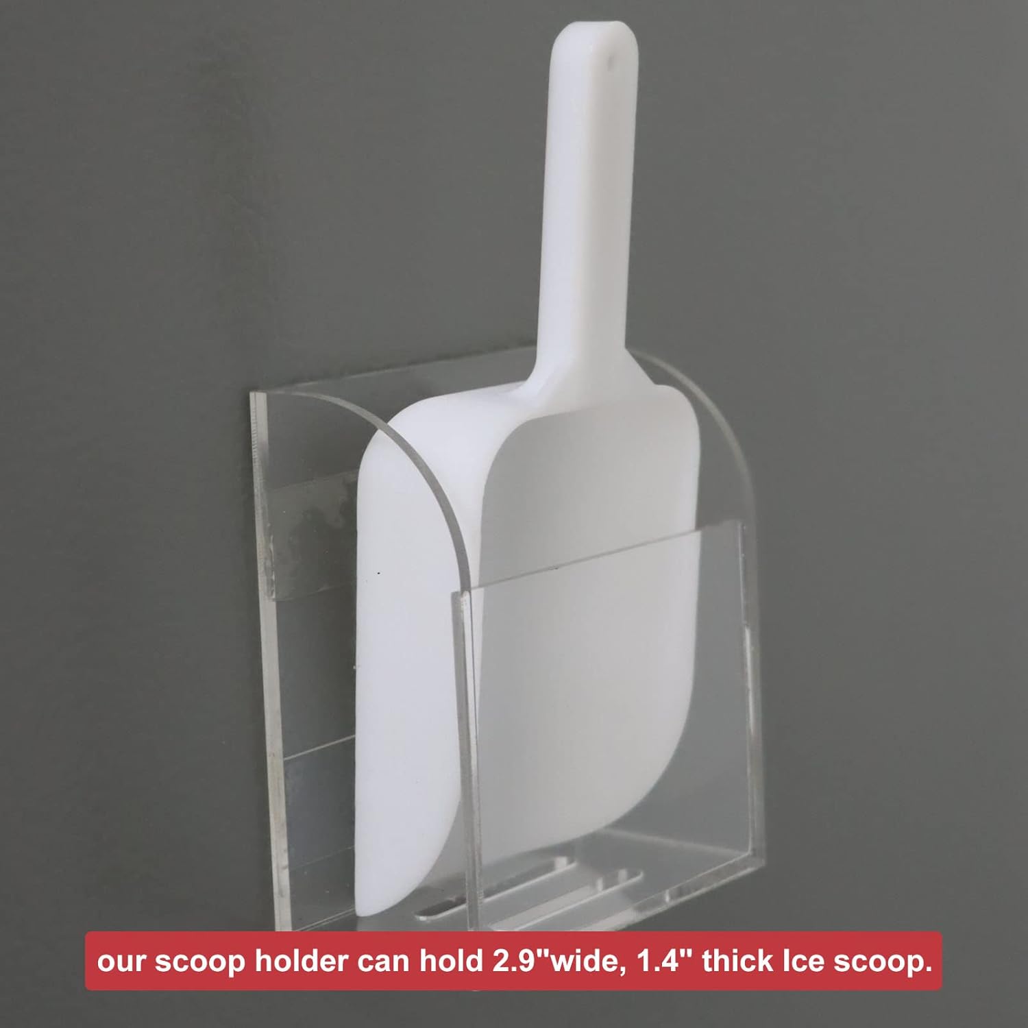 PIAOLGYI Soporte para cuchara de hielo, accesorio para colocar en la encimera, para colocar en la pared, para colocar en la pared (cuchara de hielo