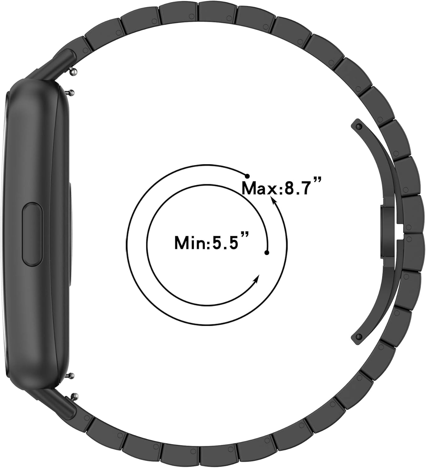 Correa de repuesto para Huawei Band 7 Smart, bandas de acero inoxidable, pulsera de repuesto para Huawei Band 7