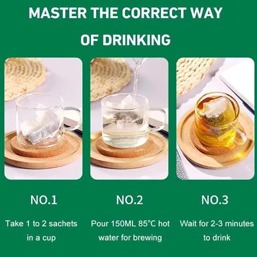 Té de tres hierbas limpiadoras, té verde de tres hierbas, té de hígado de hierbas, extraído de 18 tipos de hierbas, té de hígado de hierbas de China