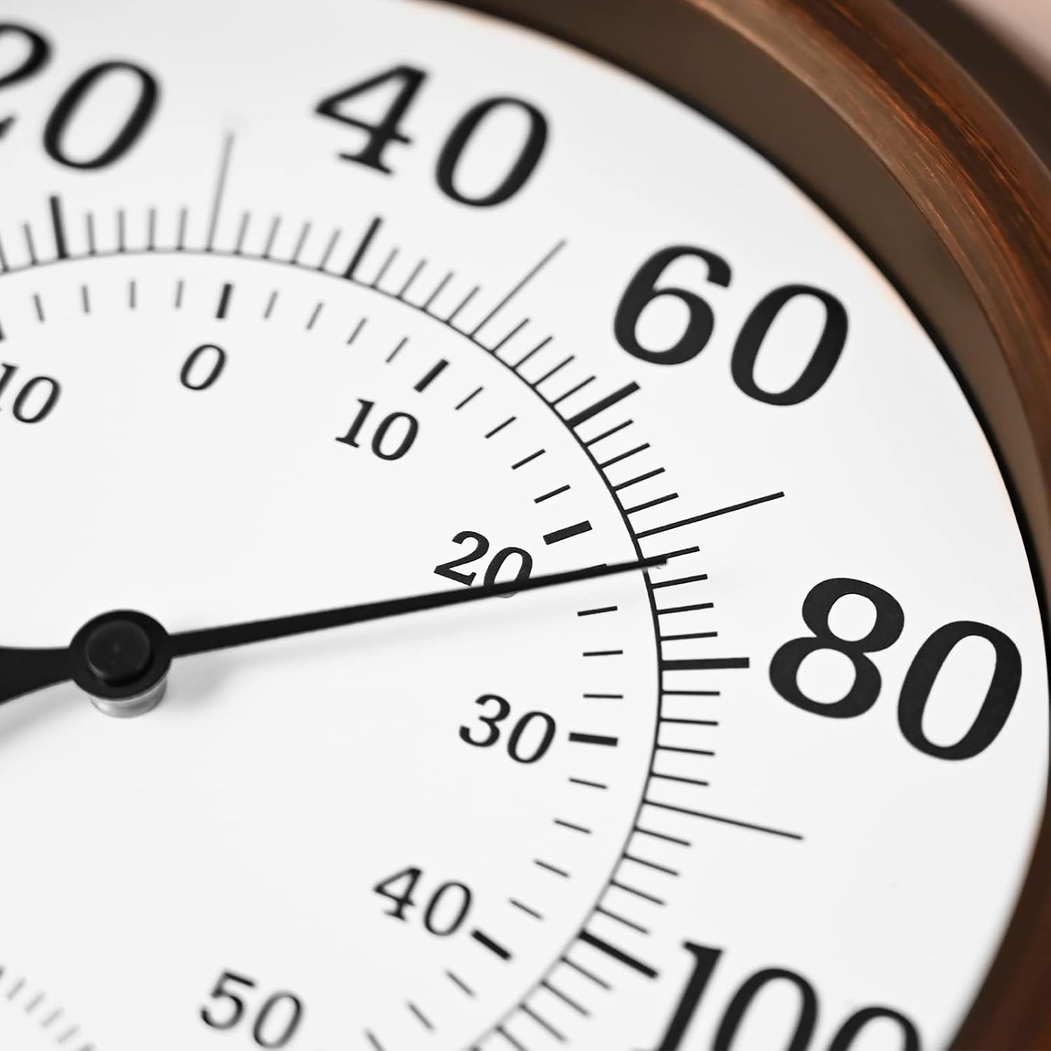 Termómetro higrómetro para exteriores, termómetro inalámbrico de 8 pulgadas, termómetro de interior para temperatura del hogar, sin batería,
