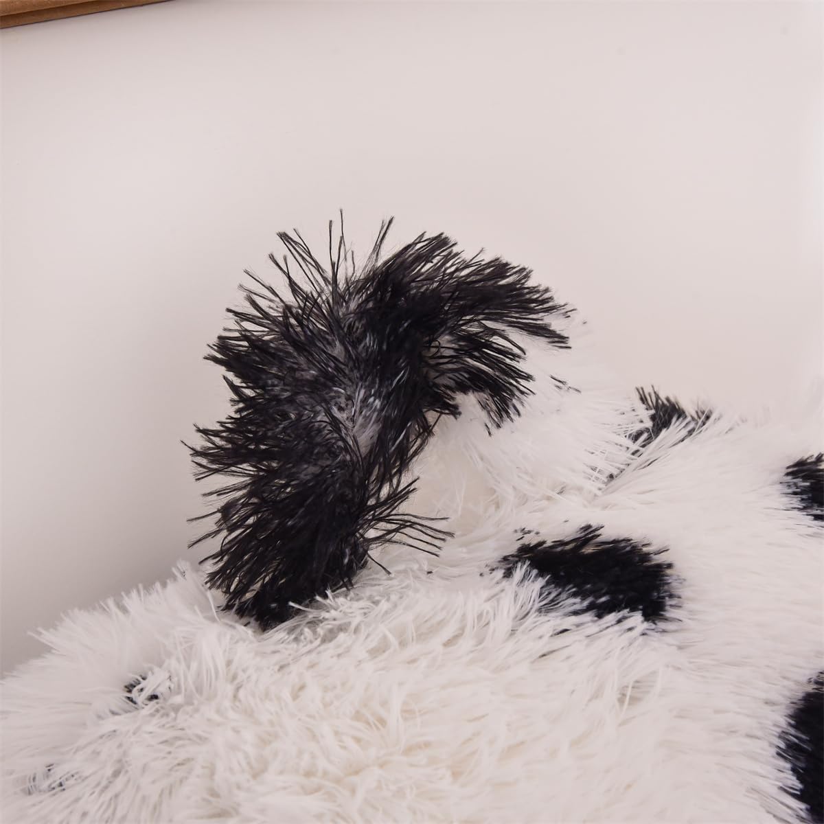 Holawakaka Almohada grande de piel sintética con brazos, almohadas de lectura con estampado de vaca peluda, perfectas para adultos, hombres,