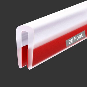 Borde de goma transparente autoadhesivo de 20 pies, borde de vinilo con borde de canal en U, protector de borde flexible para chapa metálica, Borde de goma transparente autoadhesivo de 20 pies, borde de vinilo con borde de canal en U, protector de borde flexible para chapa metálica,