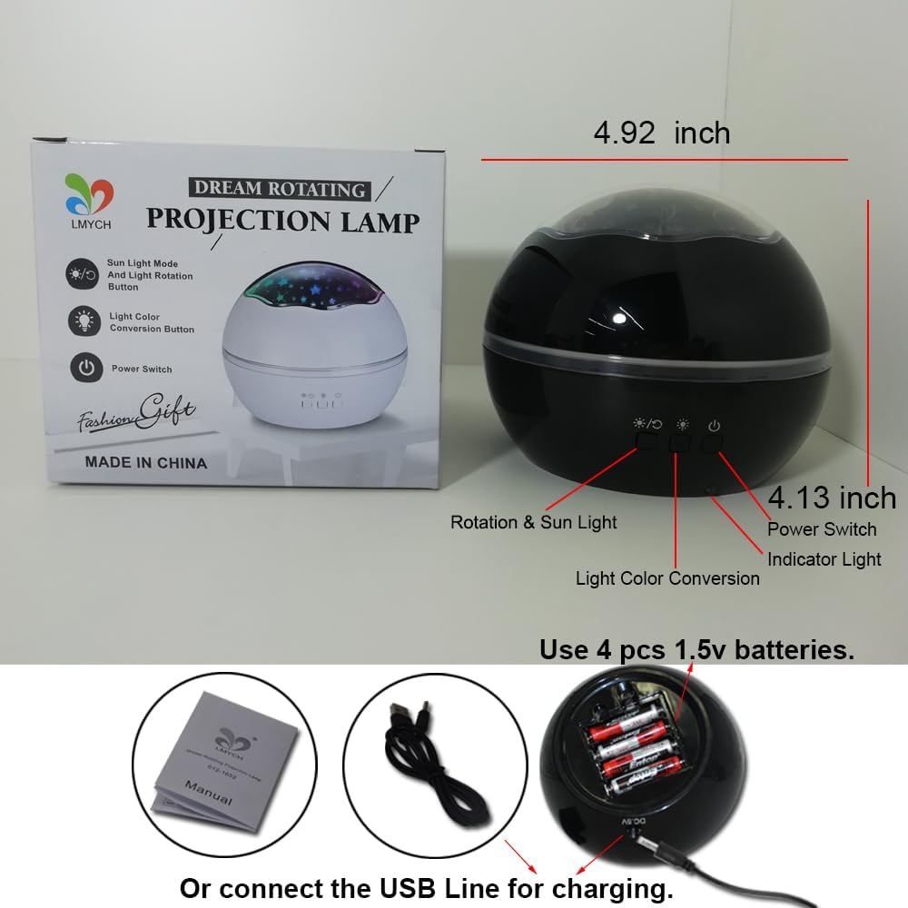 Proyector de estrellas de luz nocturna para niños, proyector astronauta de galaxia, luces LED de luz nocturna para dormitorio, proyector de luz
