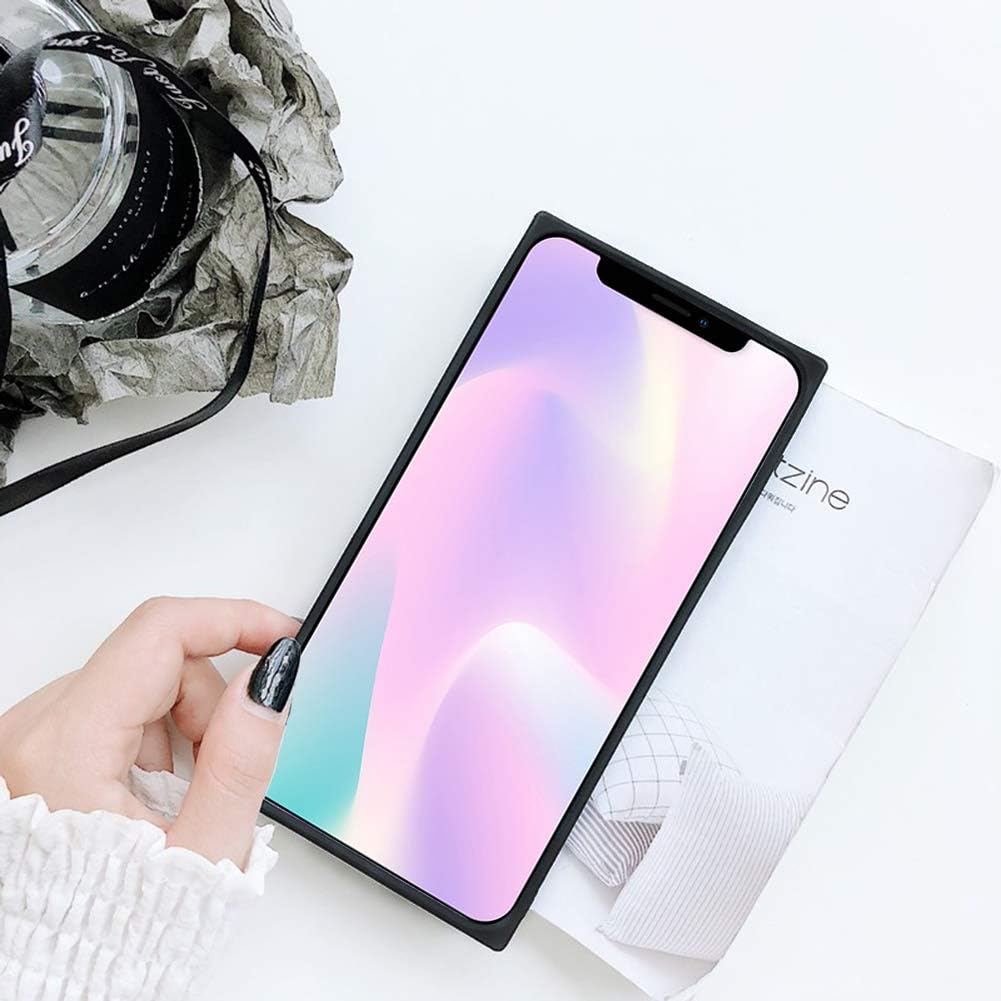 LUVI Compatible con iPhone 15 Pro – Funda con espejo cuadrado para mujeres y niñas, maquillaje, bonito diseño de espejo de cristal brillante de lujo