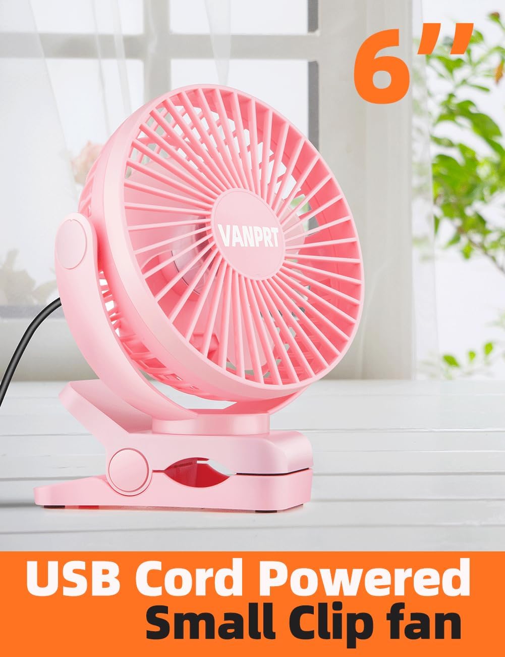 Ventilador de escritorio alimentado por USB de 6 pulgadas, pequeño pero potente, ventilador de oficina, ventilador personal, ventilador portátil