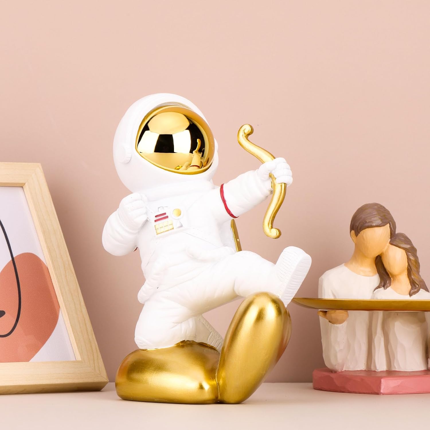 XMGZQ Decoración de astronauta, figuras y esculturas de astronauta de Cupido, figura de astronauta, decoración de dormitorio, decoración de
