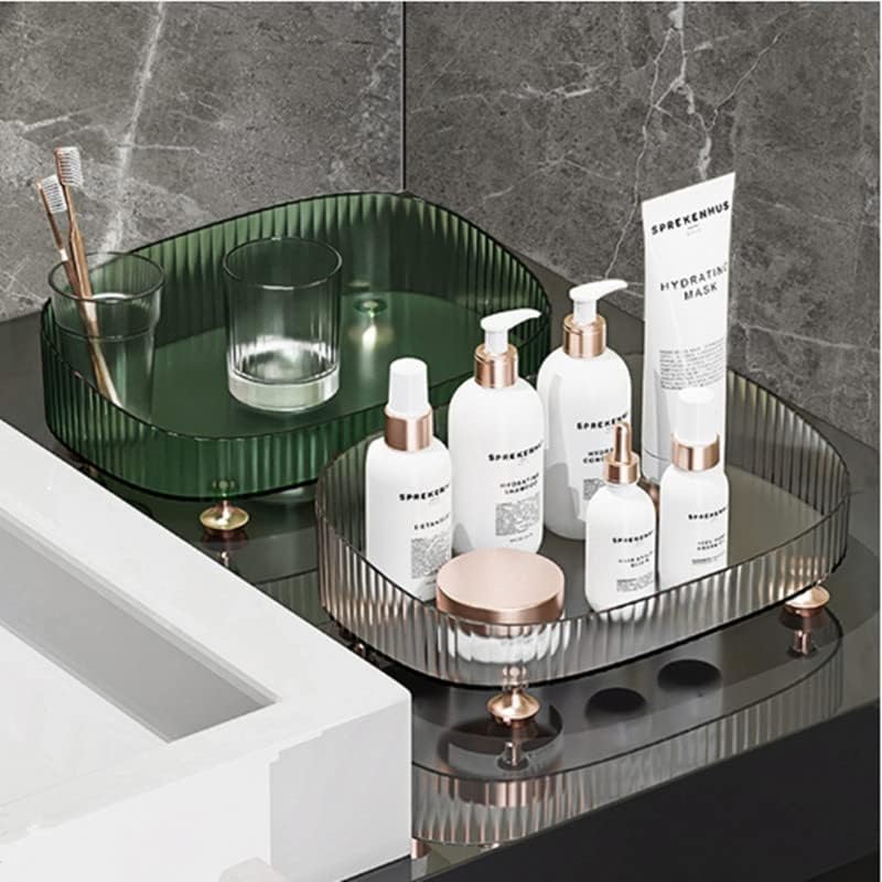 Organizador de perfume de maquillaje, bandeja de perfume, bandeja de tocador, bandeja cosmética para el cuidado de la piel, bandeja organizadora de