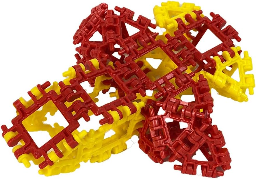 That Hinge Toy – Juego de 82 piezas azul + rosa, animal + más juguete de construcción STEM