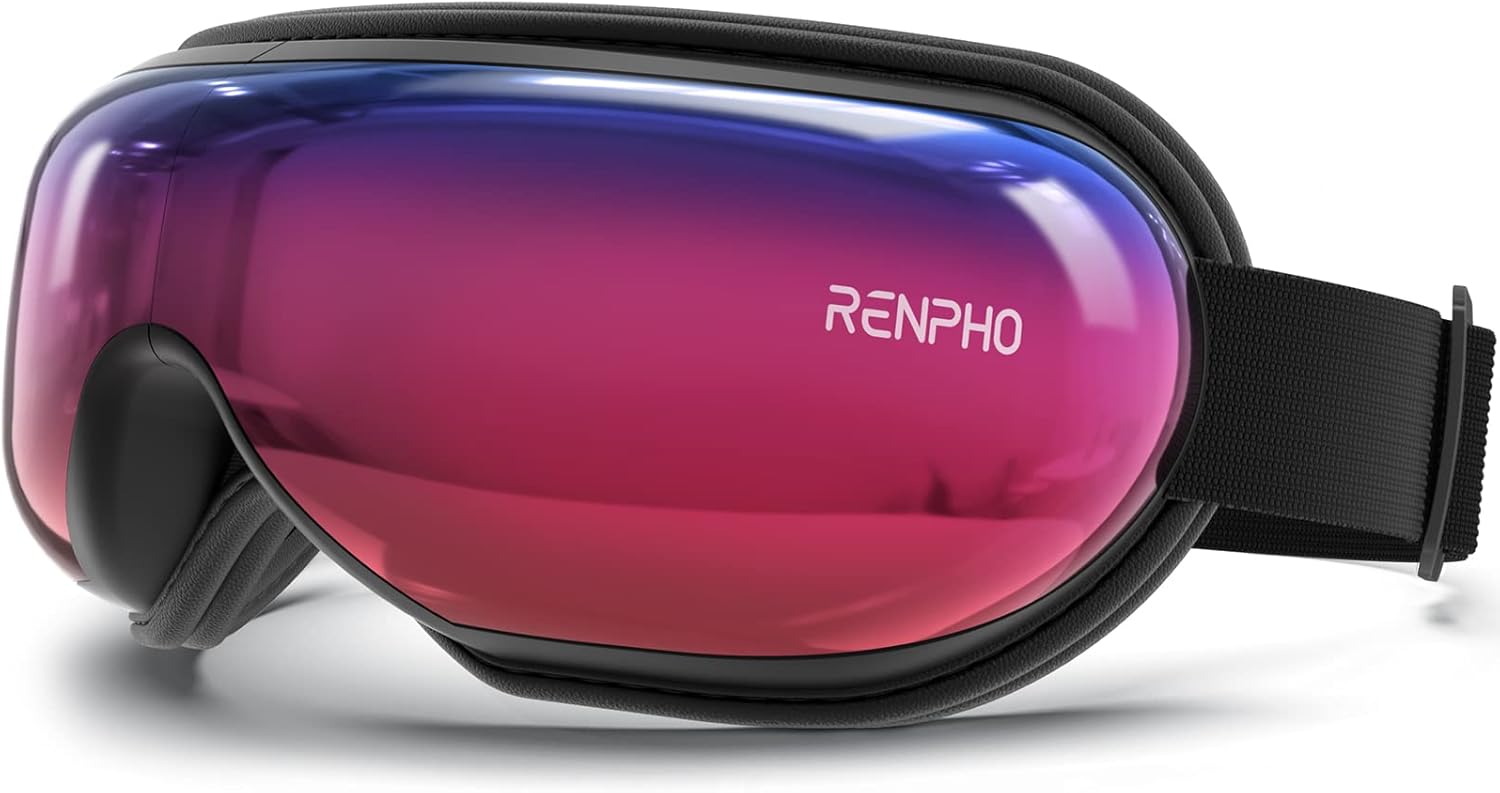 RENPHO Eyeris 1 masajeador de ojos con calor, máscara de ojos para dormir con música Bluetooth, masajeador facial, dispositivo de cuidado de los