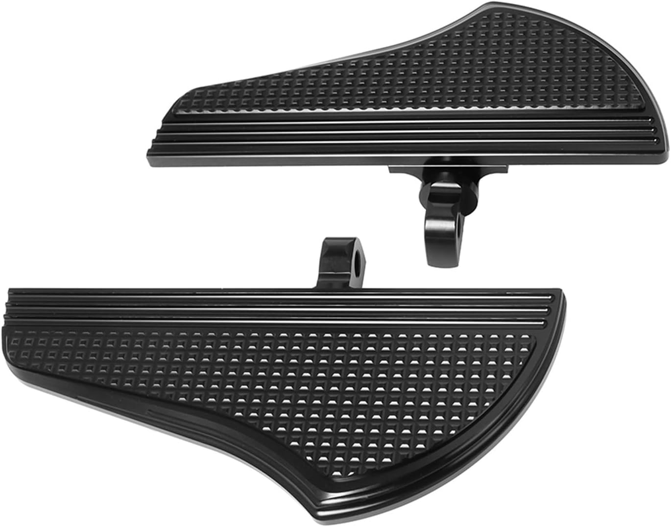 Tablas de suelo para motocicleta, estribo delantero y trasero para conductor, pedales reposapiés para Harley Touring Softail, negro # 2