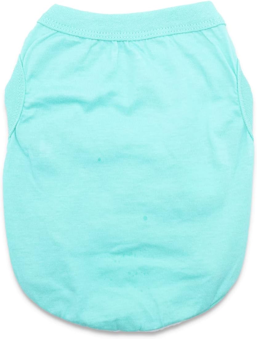 Paquete de 6 camisetas de Yorkie para perros extra pequeños, 100% algodón, ropa para cachorros, ropa de chihuahua en blanco, camiseta para cachorros