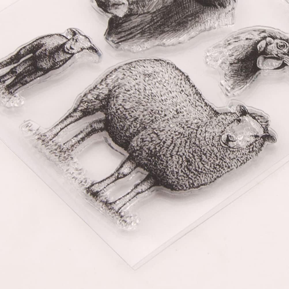 EXCEART Sello de silicona lindo animal sello postal Ilustración hacer accesorios Animal Sello hacer álbumes de recortes, sello de finalización de