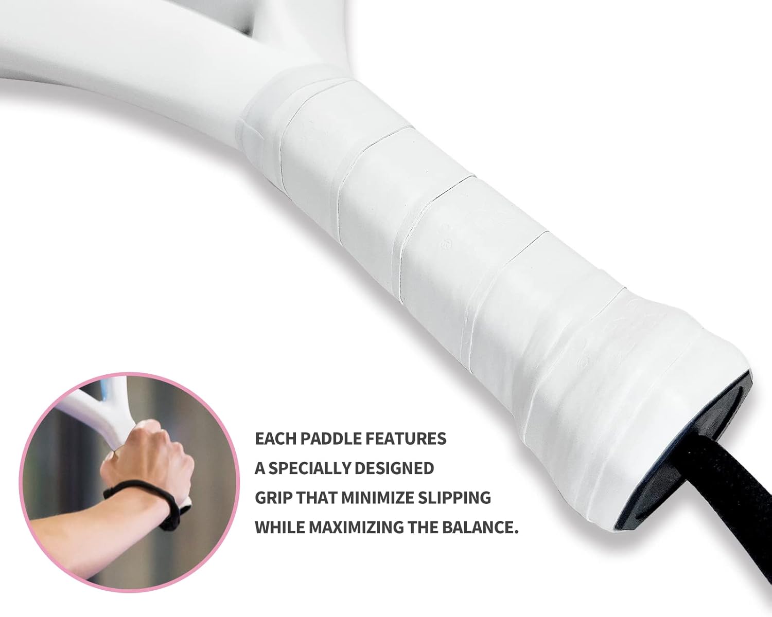 Pala de pádel Superficie de Fibra de Carbono con núcleo de espuma EVA Memory Flex Pala de pádel ligera
