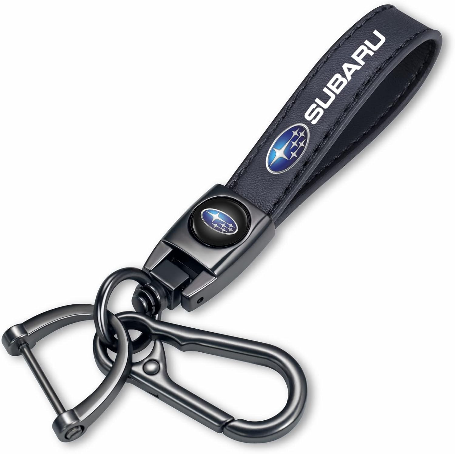 Llavero de cuero genuino para automóvil, accesorios para colgar en el automóvil, compatible con Subaru Forest Outback Empire Traditional Crosstrek