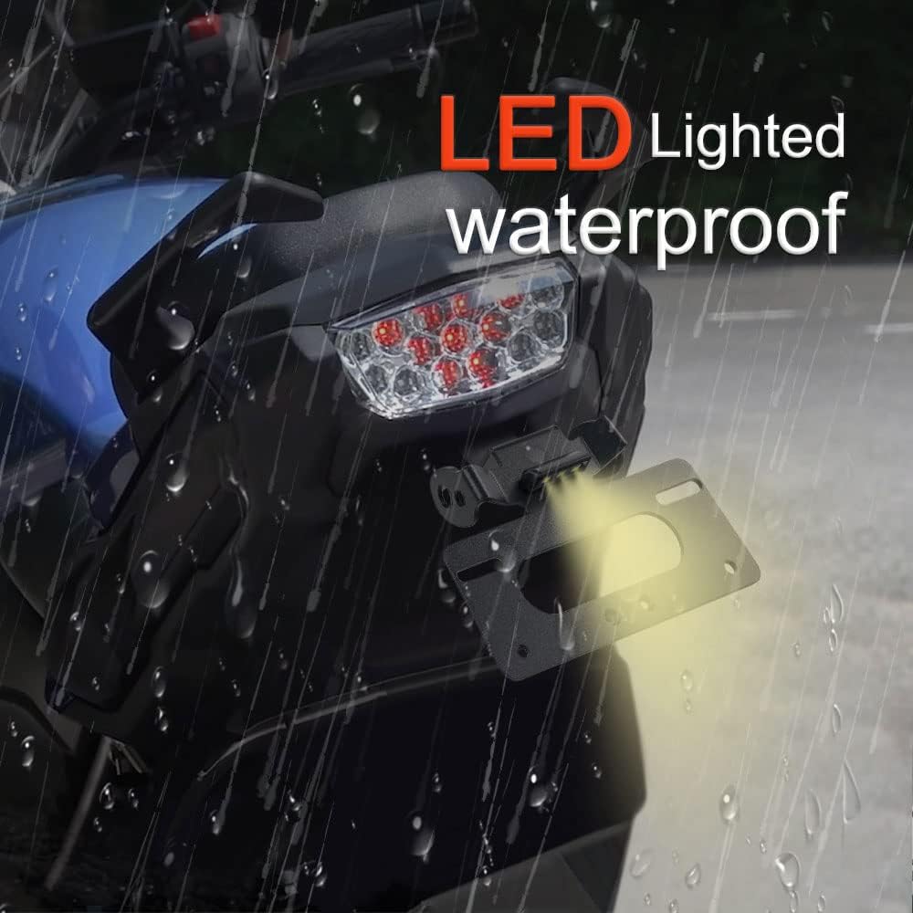 Xitomer Eliminador de guardabarros apto para GSX-S1000 GT 2022-2023, con luz LED, compatible con señal de giro OEMStock