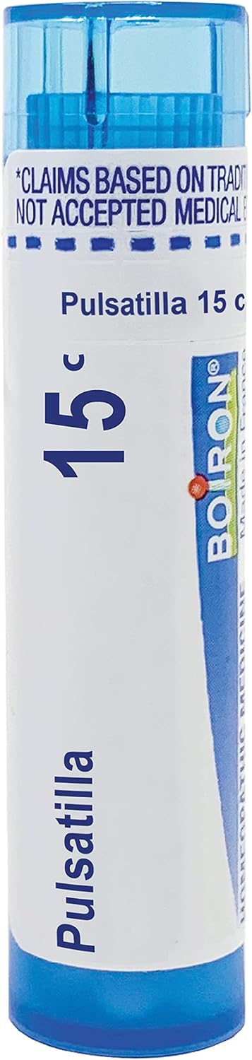 Boiron Pulsatilla 15C Md 80 pellets para frío con descarga amarilla gruesa