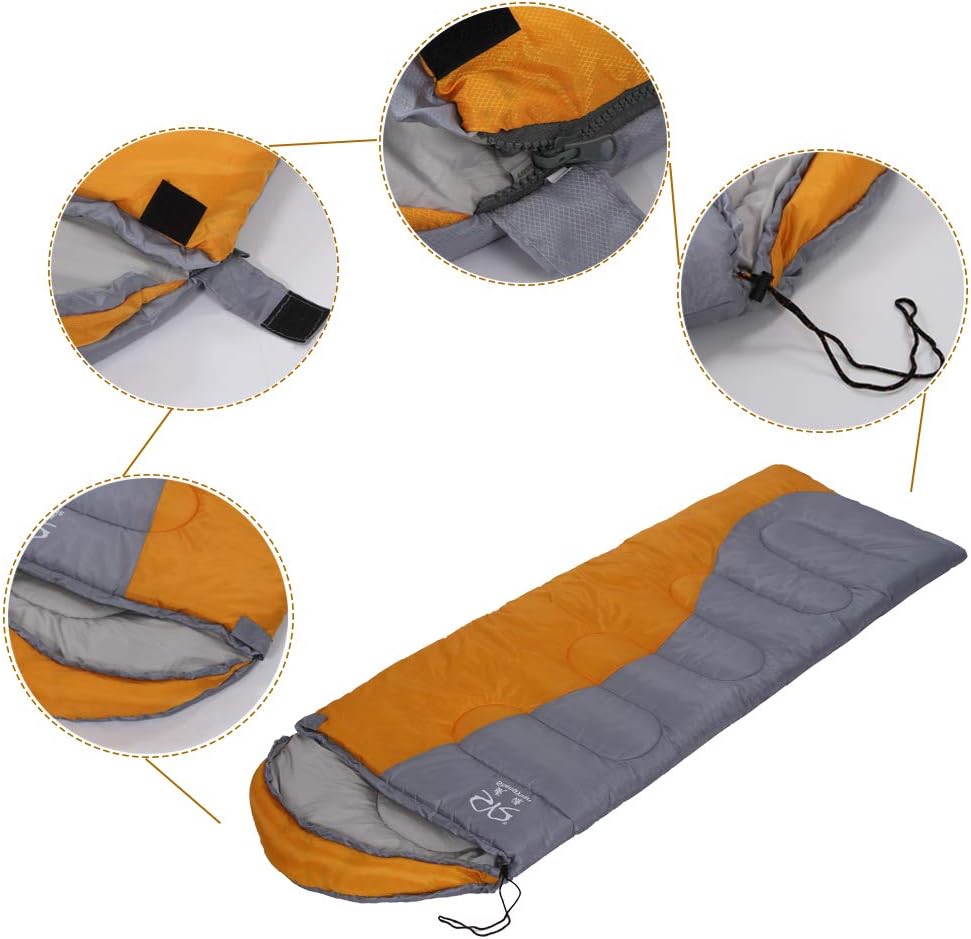 BOSON Saco de dormir para adultos 3 estaciones al aire libre momiasobre ligero portátil para mochilas, camping, senderismo, viajes