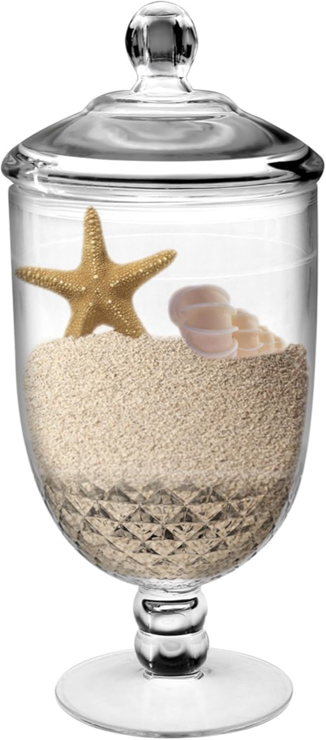 Tarro de boticario grande con tapa hermética en acrílico de alta calidad, decorativo para bodas, bufé de dulces, resistente a roturas y sin BPA, 52