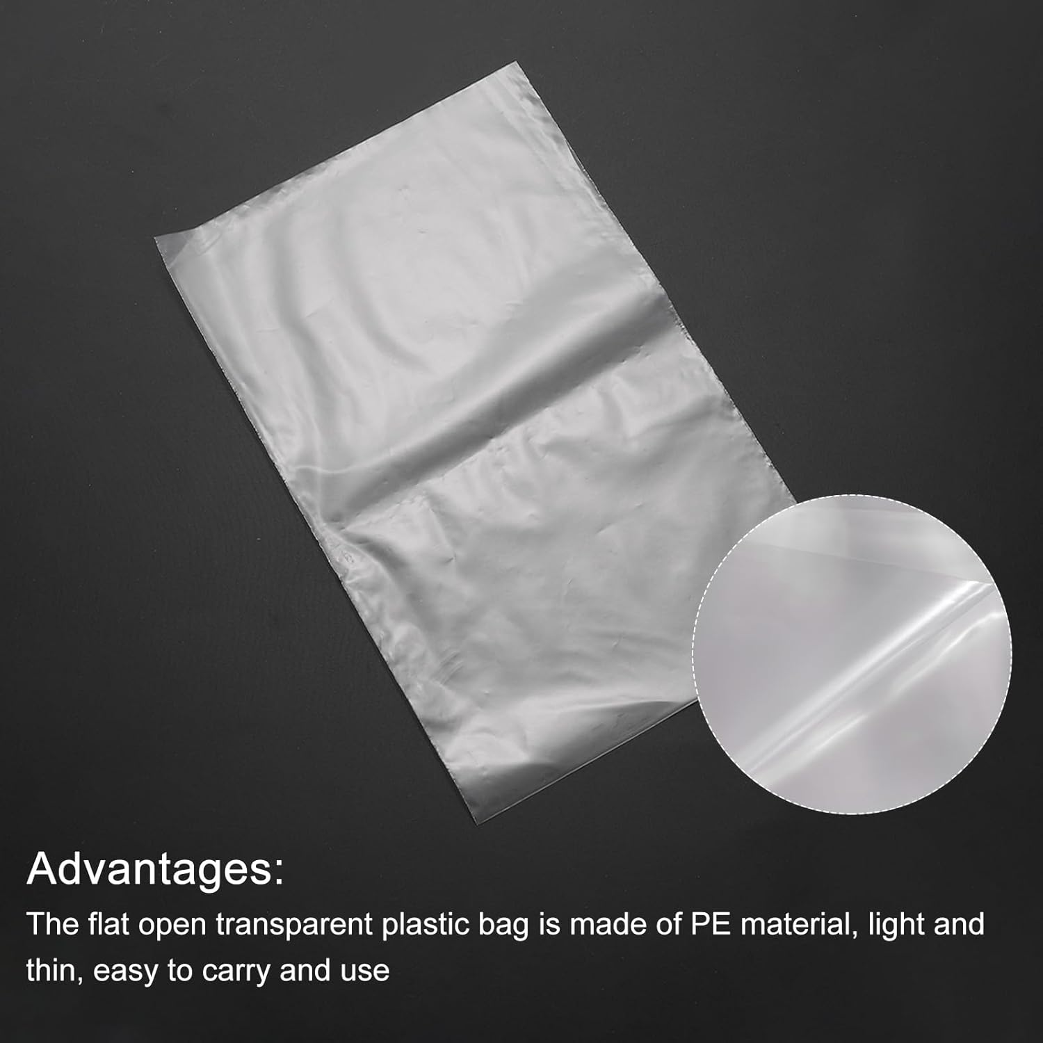 MECCANIXITY Bolsas de polietileno transparentes abiertas planas PE plástico 4 mil 7.09 “x10.24” para ropa artículos diarios embalaje almacenamiento
