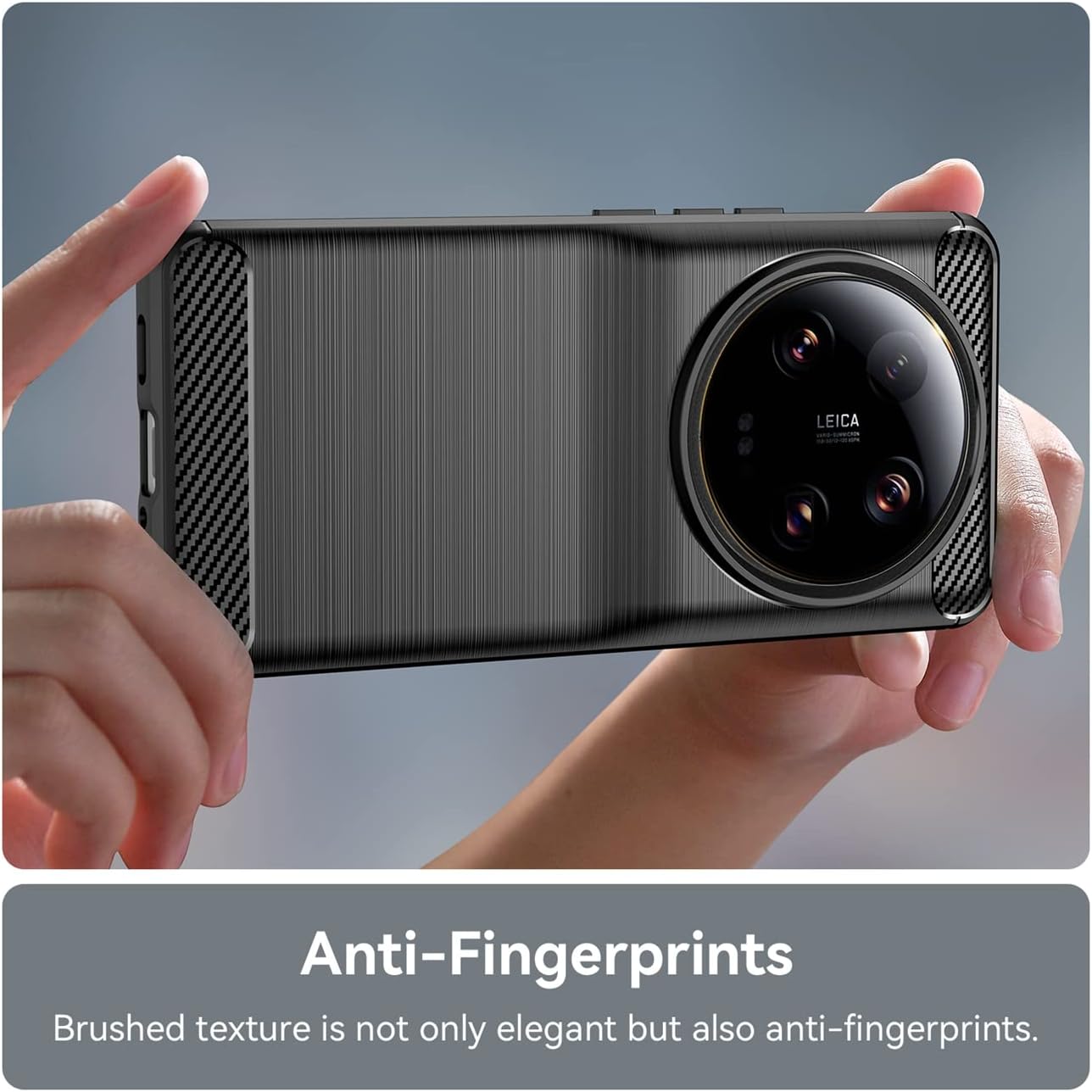 Funda de teléfono para Xiaomi 13 Ultra, mi 13 Ultra Case Fibra de carbono a prueba de golpes Escudo resistente antiarañazos TPU suave contraportada