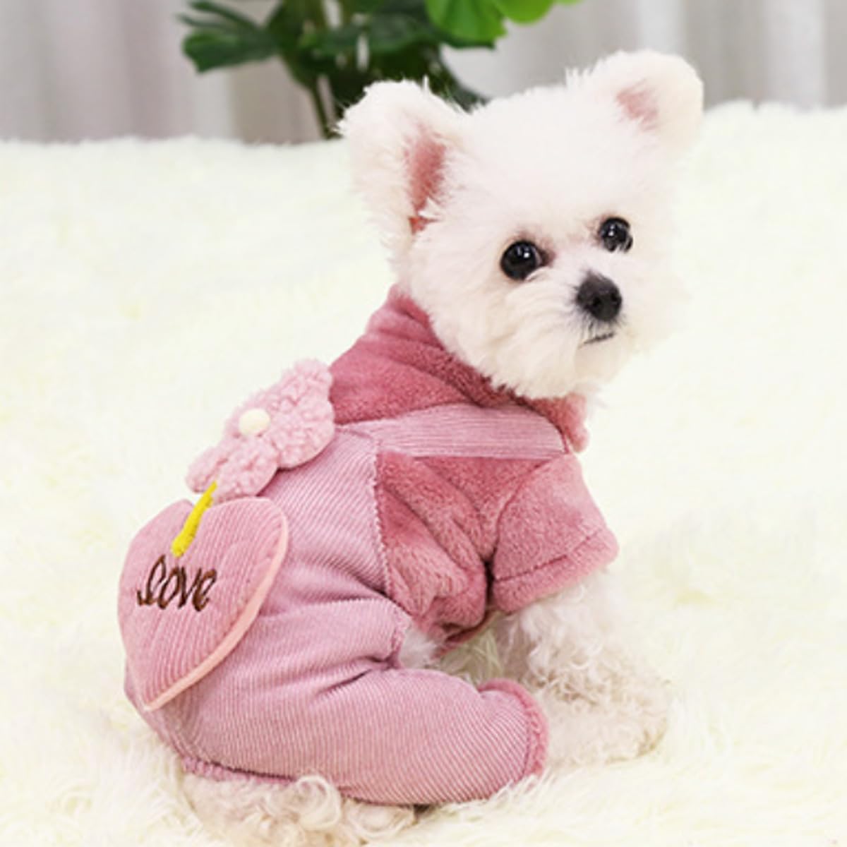 Abrigo de invierno para perro, ropa para cachorros, traje de pana para Halloween, Navidad, sudadera cálida para perro, overol para gato, pijamas