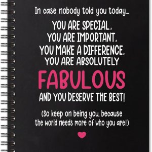 Cuadernos en espiral en blanco de tapa dura de 160 páginas, regalo inspirador para amigos, compañeros de trabajo, regalo de agradecimiento para Cuadernos en espiral en blanco de tapa dura de 160 páginas, regalo inspirador para amigos, compañeros de trabajo, regalo de agradecimiento para