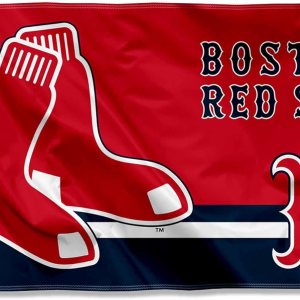 Bandera de Boston Red Sox Logo Insignia de 3 x 5 pies con ojales Bandera de Boston Red Sox Logo Insignia de 3 x 5 pies con ojales